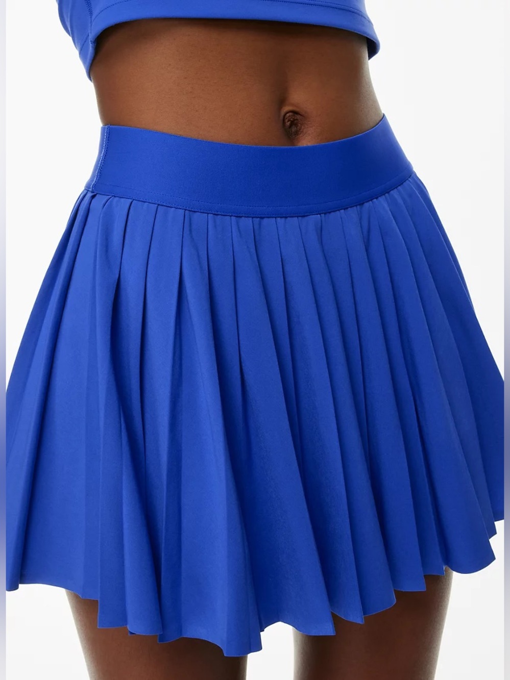 Golden Aritzia Tennis Pro Micro Skirt L Royal Blue Pleated Built In Shorts